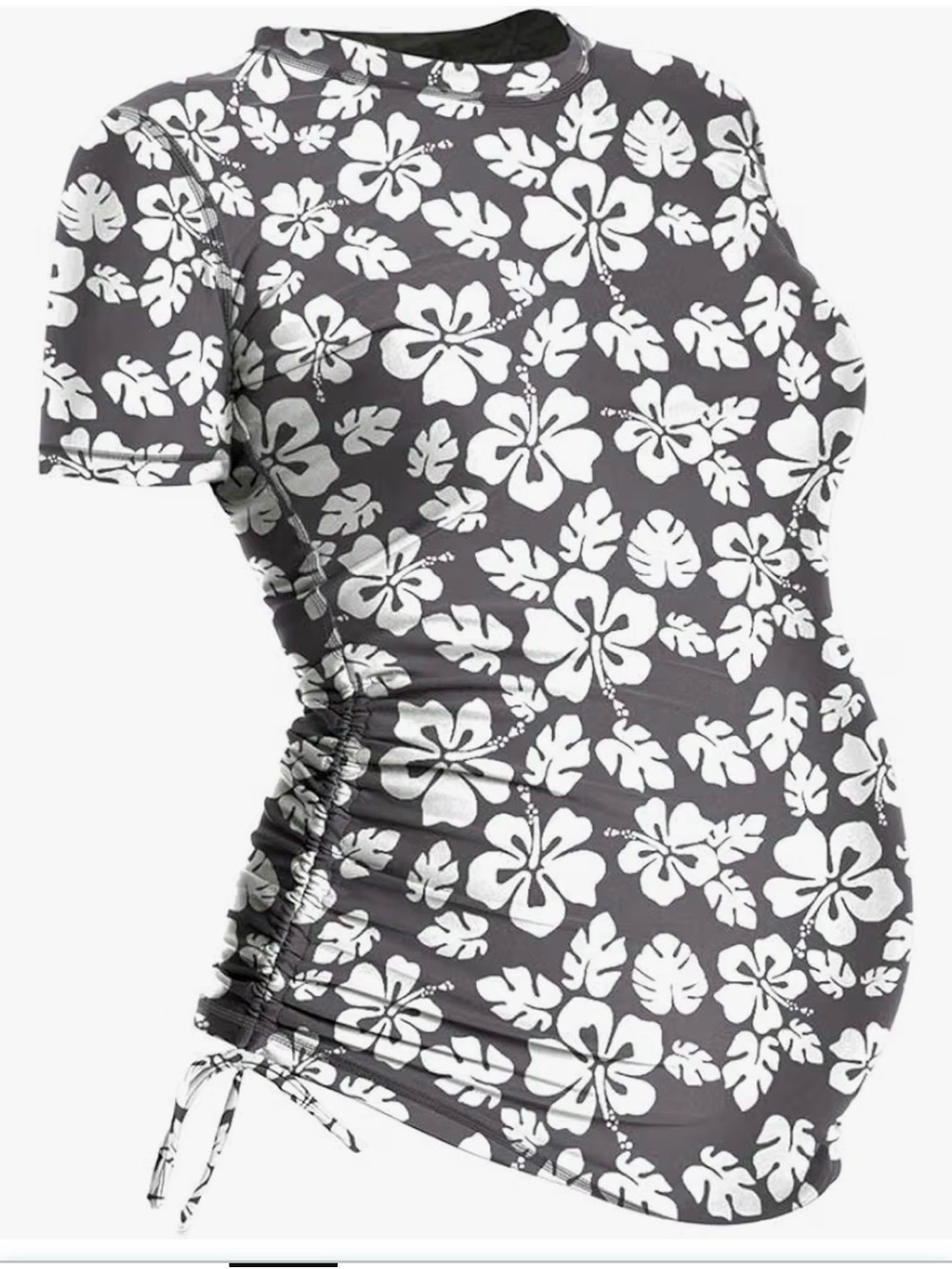 Maternity Ruched Rashguard and Bikini Bottom - Picture 7 of 10